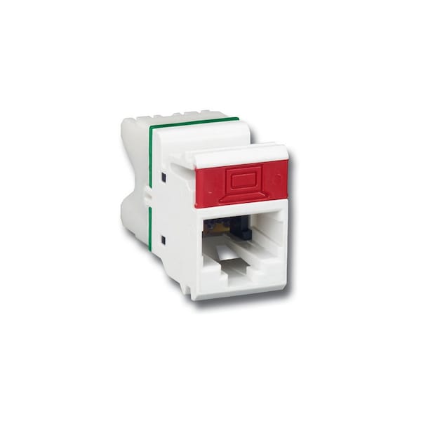 Siemon 1-PORT MOD JACK 110 8W8P UTP, T568A/B CAT5E MAX5E FLAT, IVORY MX5-F20